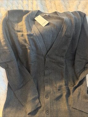 Goodfellow & Co Gray V-Neck Button Cardigan